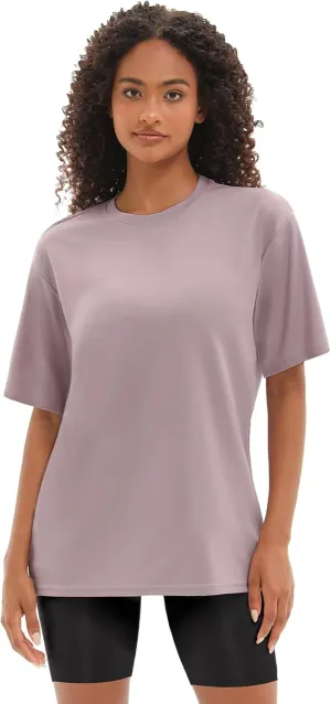 1/5 Pack Workout Oversized T Shirts for Women, Short Sleeve Plus Size Baggy Dry Fit Athletic Gym Shirts Tops Tees