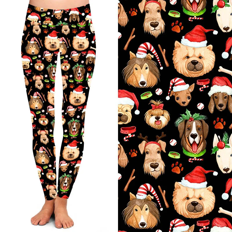 24/7 Full Length Leggings – Christmas K-9's Pattern