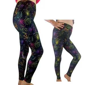 24/7 Full Length Leggings –  Spinning Web Halloween Pattern