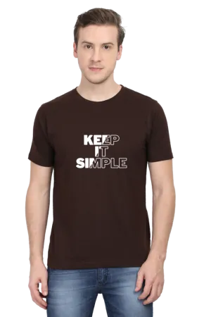 A Male Round Neck Half Sleeve Classic T-Shirt Keep it simple