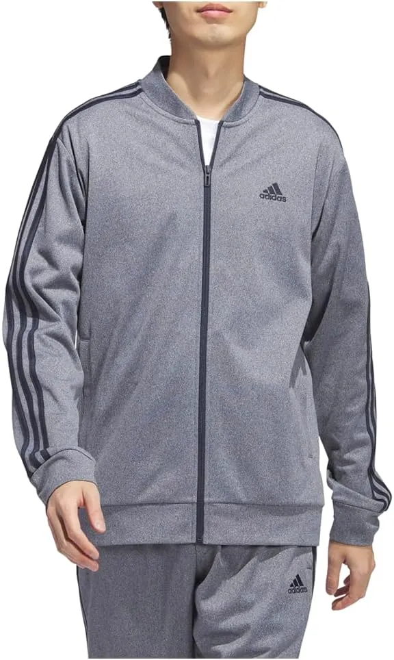 adidas Men's Three Stripe Tricot Full-Zip Jacket