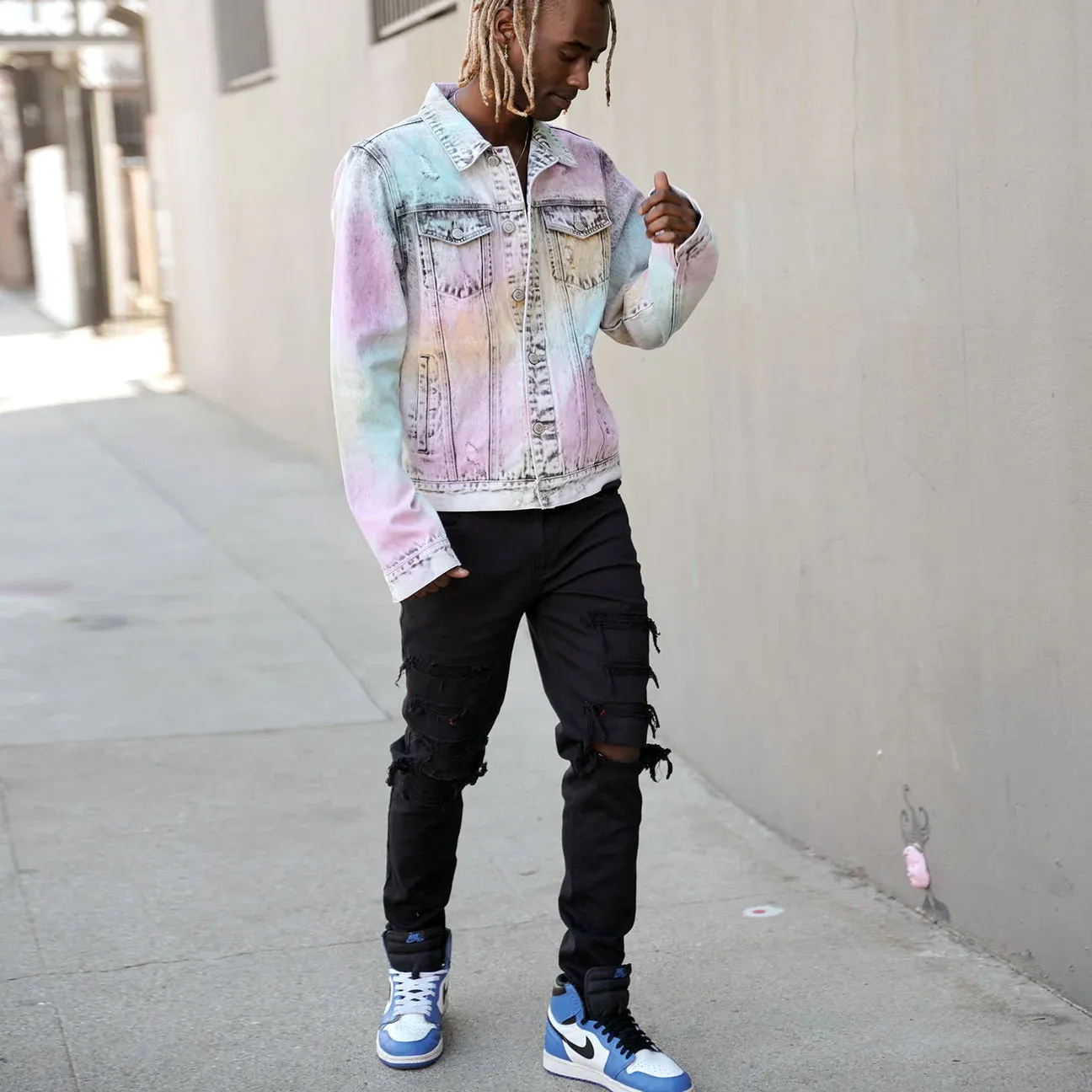 Airbrushed Denim Jacket - Multi