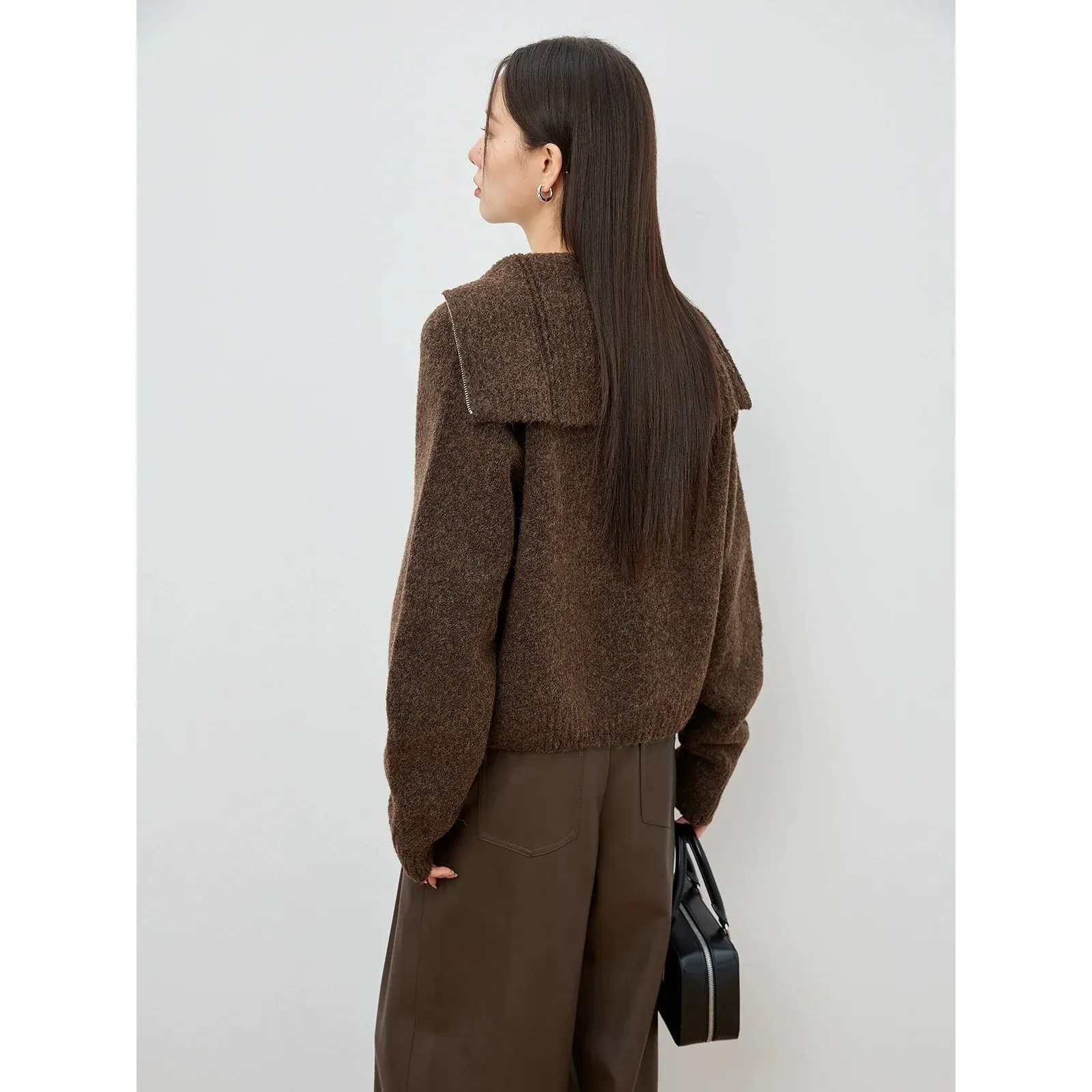 Alpaca Wool Blend Knit Sweater