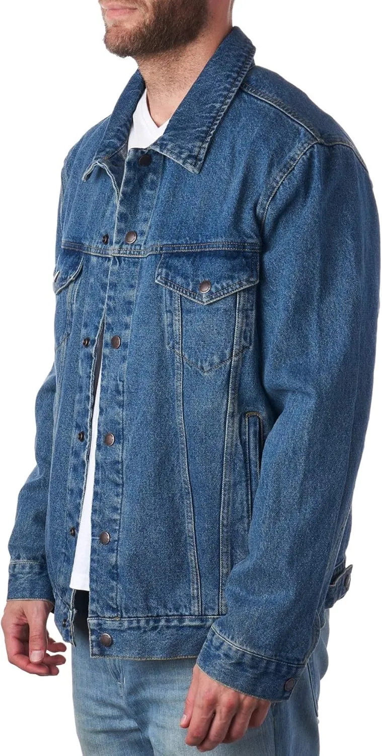 Alpine Swiss Derek Mens Classic Denim Trucker Jacket