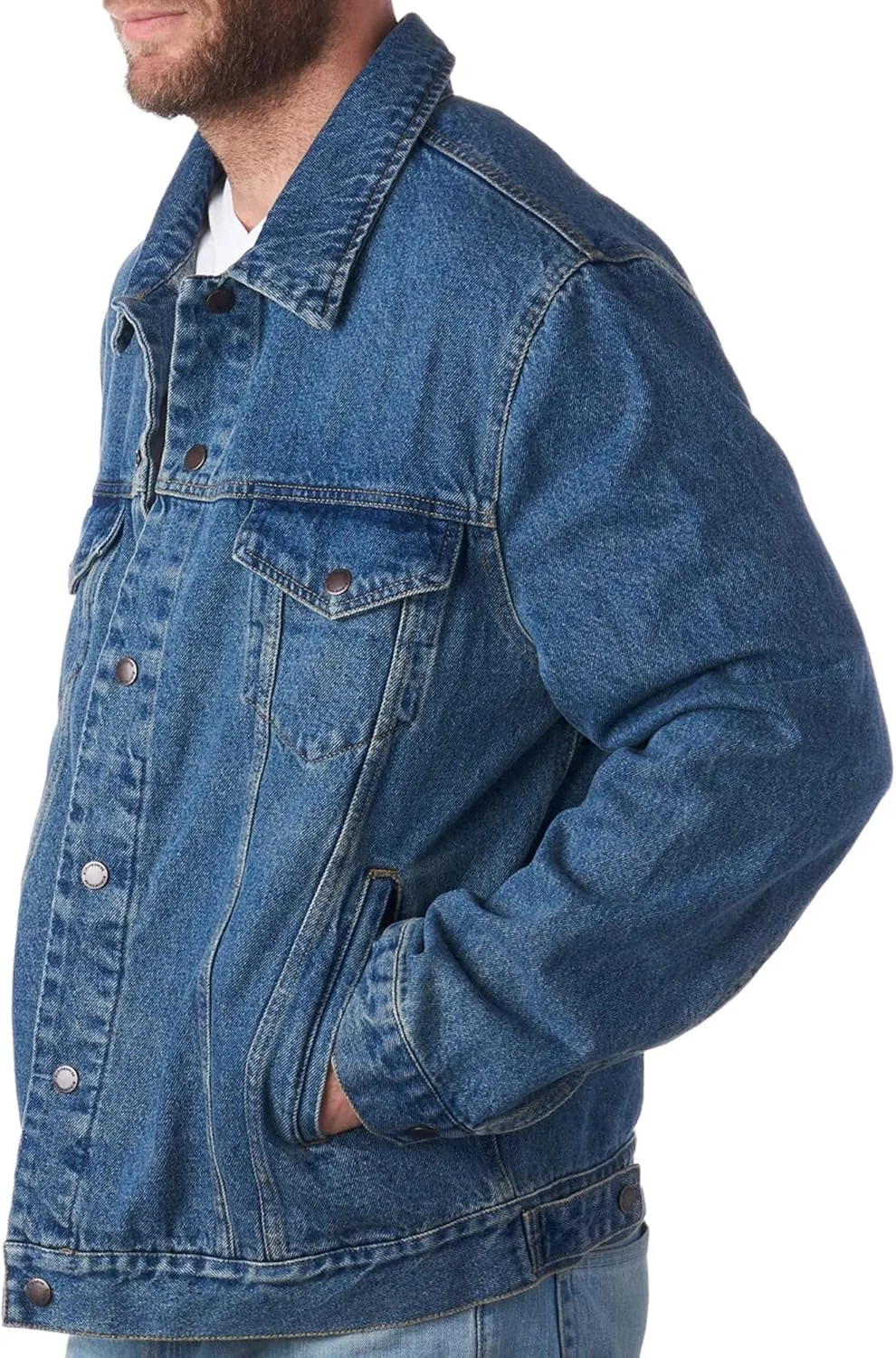 Alpine Swiss Derek Mens Classic Denim Trucker Jacket