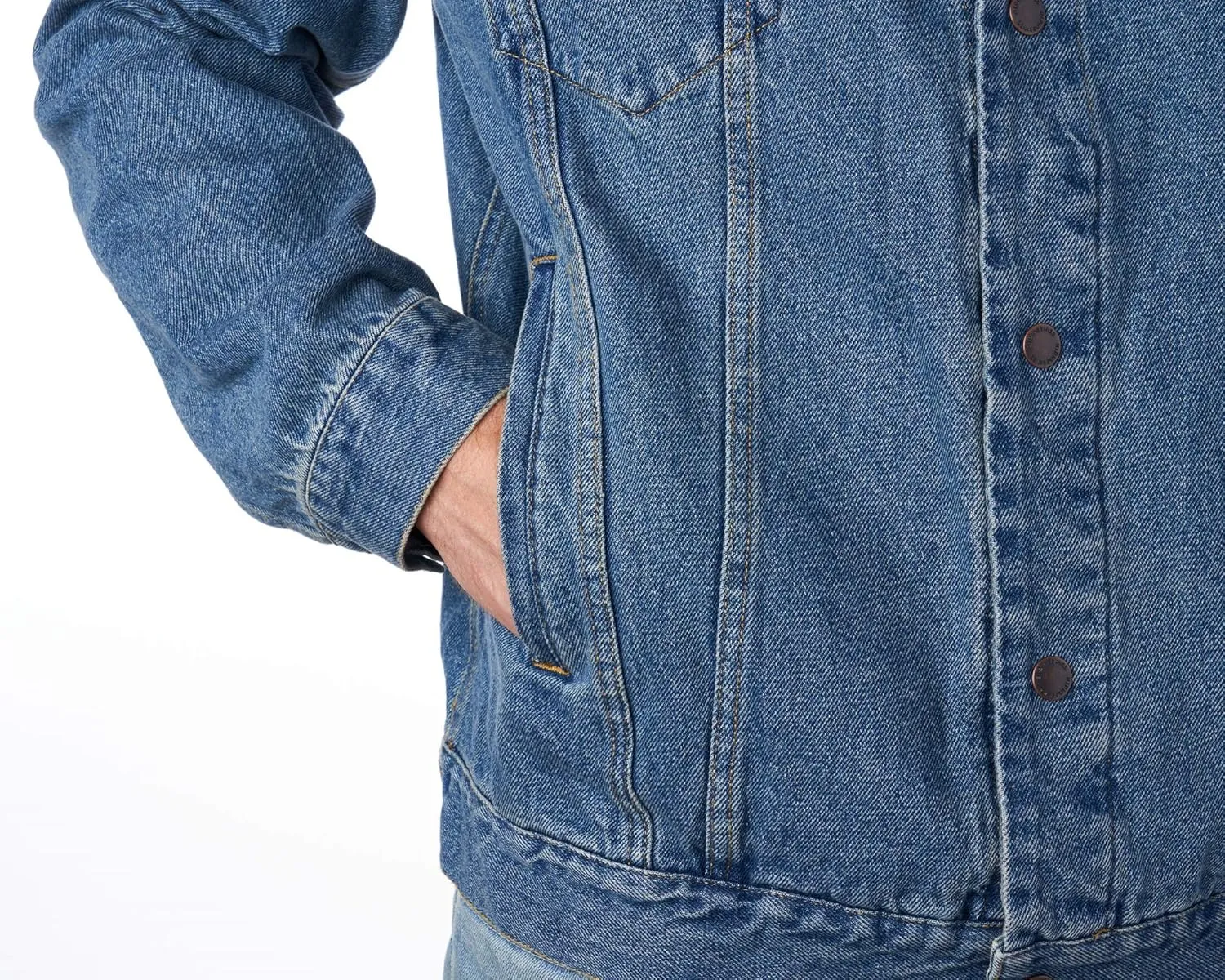 Alpine Swiss Derek Mens Classic Denim Trucker Jacket