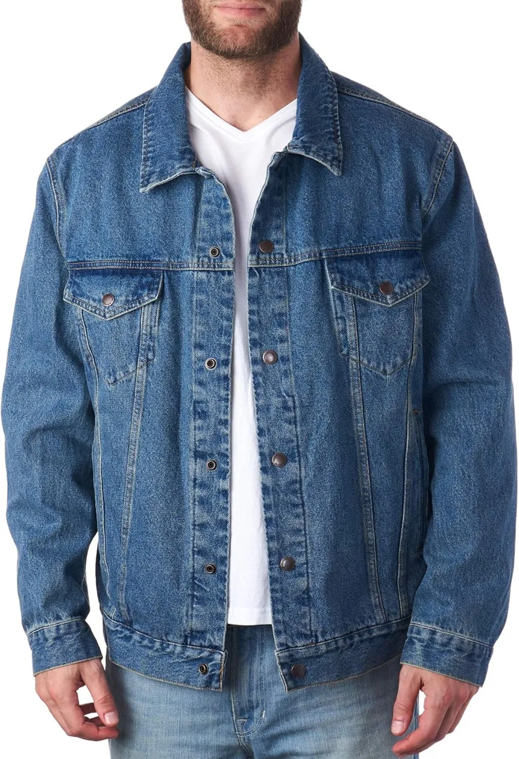 Alpine Swiss Derek Mens Classic Denim Trucker Jacket