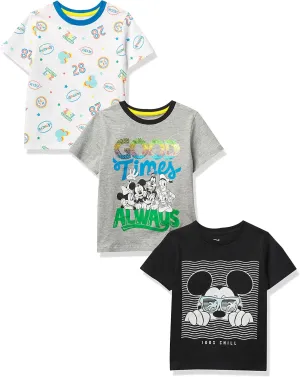 Amazon Essentials Disney | Marvel | Star Wars Boys and Toddlers' Short-Sleeve T-Shirts (Previously Spotted Zebra), Multipacks