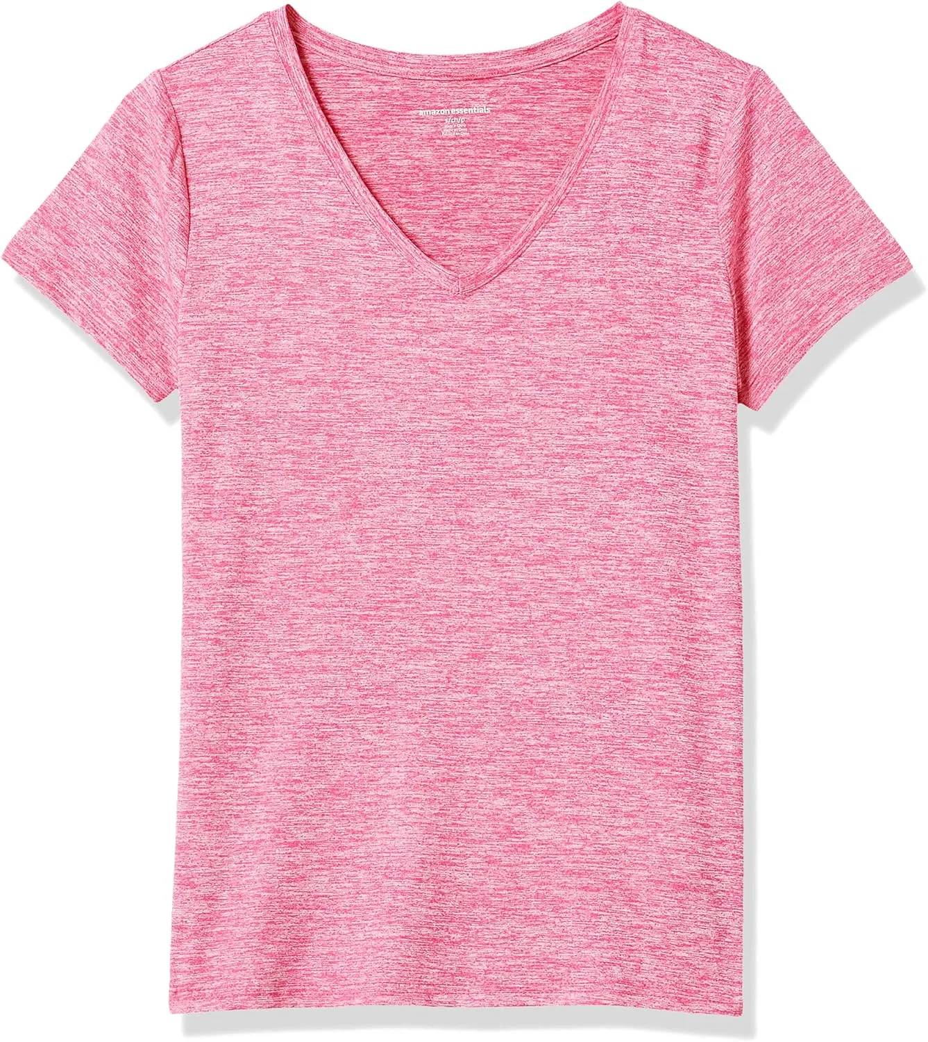 Amazon Essentials Women's Active Quick Dry Tech Stretch Short-Sleeve V-Neck T-Shirt (Available in Plus Size), Pack of 2
