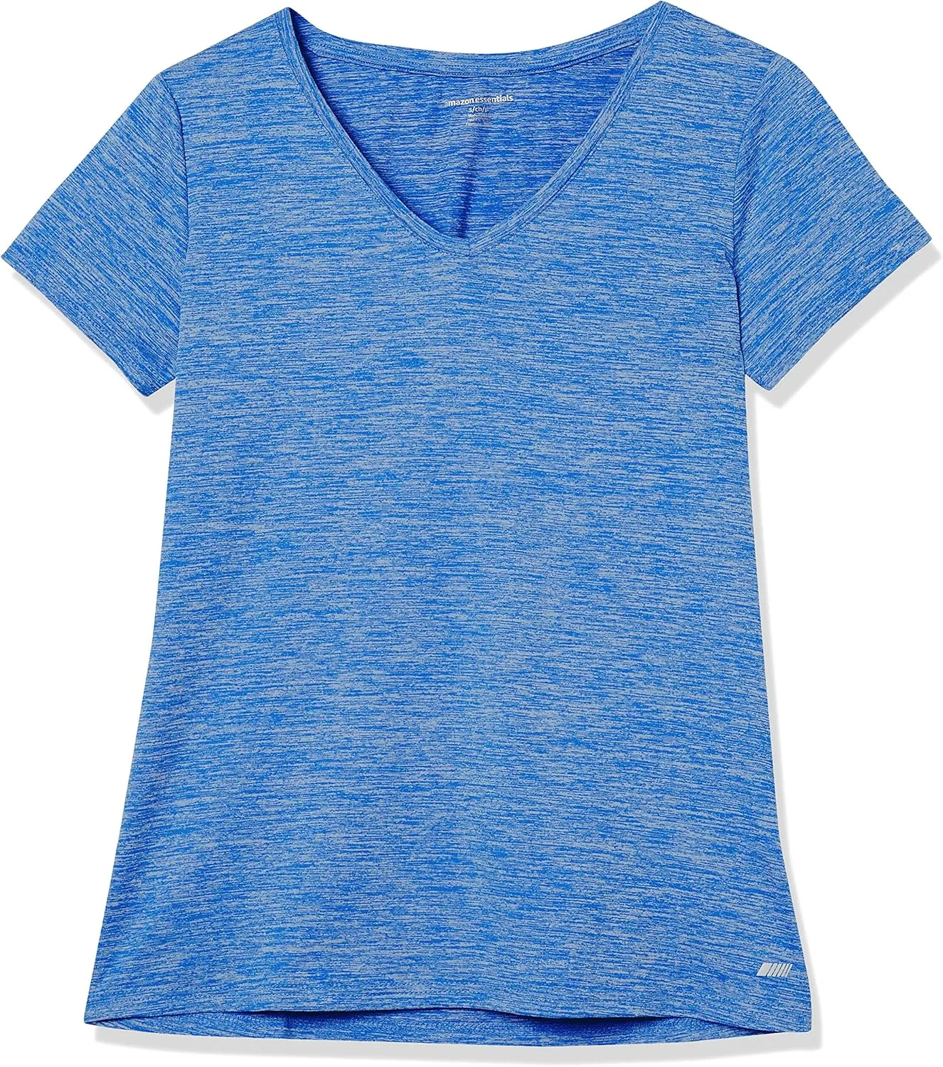 Amazon Essentials Women's Active Quick Dry Tech Stretch Short-Sleeve V-Neck T-Shirt (Available in Plus Size), Pack of 2