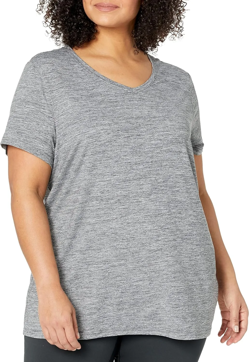Amazon Essentials Women's Tech Stretch Short-Sleeve V-Neck T-Shirt - Discontinued Colors, Multipacks