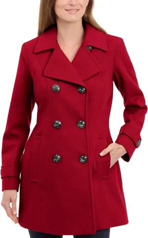 Anne Klein Women's Classic Double Breasted Wool Coat
