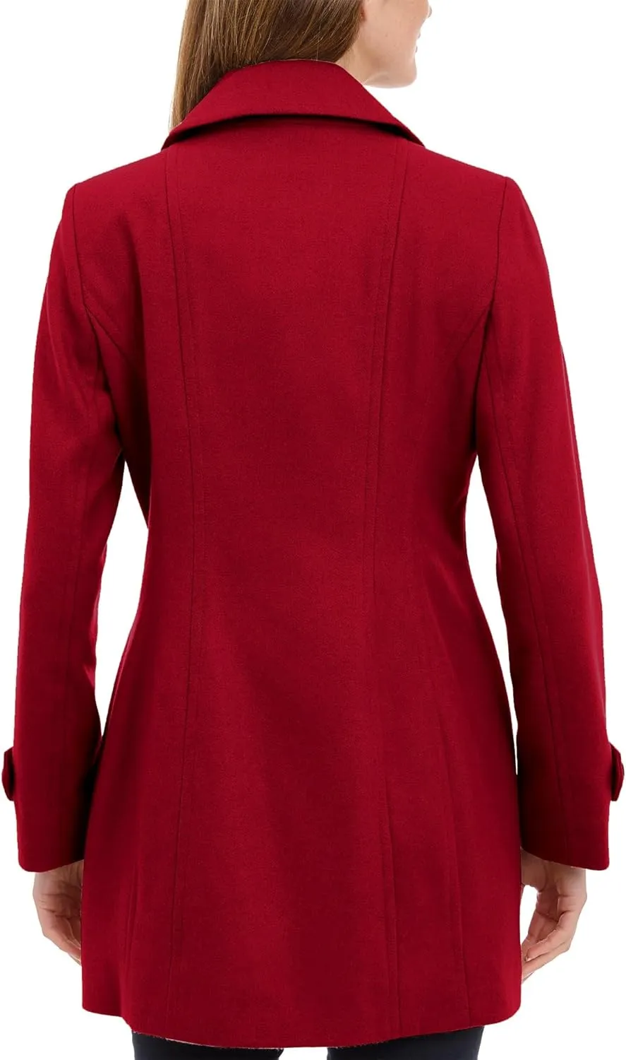 Anne Klein Women's Classic Double Breasted Wool Coat