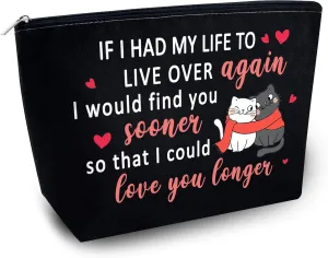 Anniversary Valentines Day Gift for Her Romantic Christmas Gifts for Wife Girlfriend Best Girlfriend Ever Makeup Bag Birthday Gifts for Girlfriend Wife Birthday Gift Cosmetic Bag