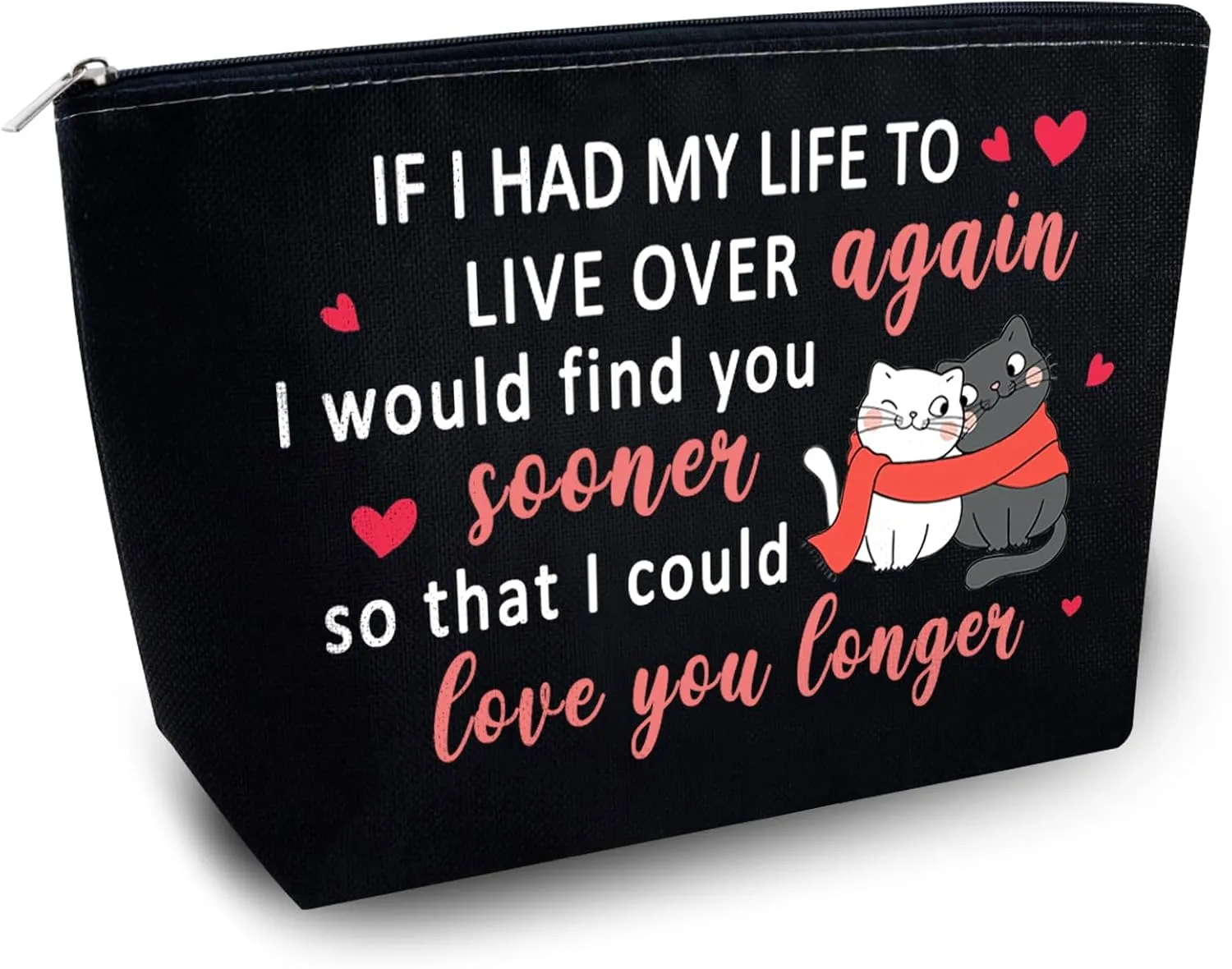 Anniversary Valentines Day Gift for Her Romantic Christmas Gifts for Wife Girlfriend Best Girlfriend Ever Makeup Bag Birthday Gifts for Girlfriend Wife Birthday Gift Cosmetic Bag