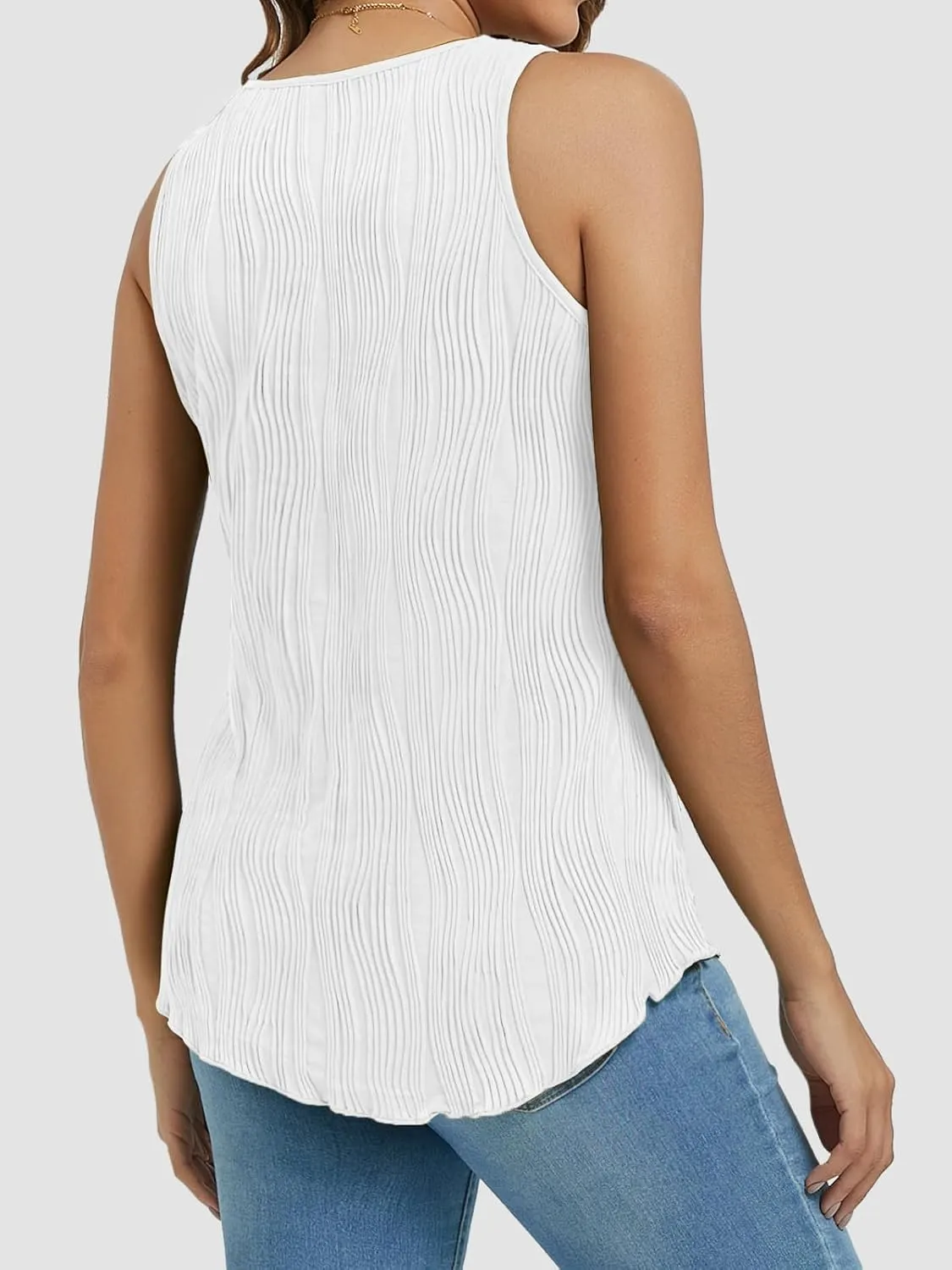 ATHMILE Women's Dressy Business Casual Tank Tops Summer Sleeveless Trendy Spring Blouses Flowy Work Shirts