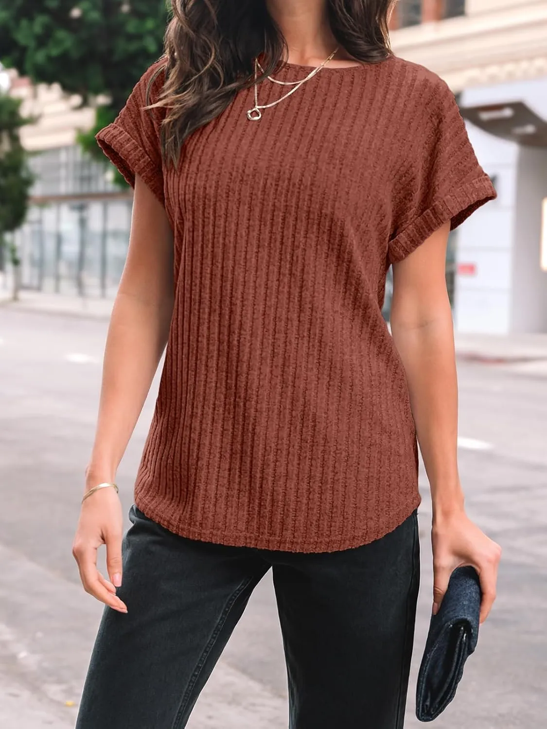 AUTOMET Women Shirts Summer Sweaters Short Sleeve Tunic Tops 2025 Dressy Casual Business Blouses