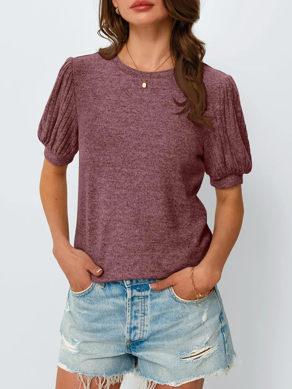 AUTOMET Womens Summer Tops Dressy Casual Blouses Business Short Sleeve Shirt 2025 Cute Trendy Sweater