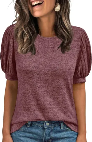 AUTOMET Womens Summer Tops Dressy Casual Blouses Business Short Sleeve Shirt 2025 Cute Trendy Sweater