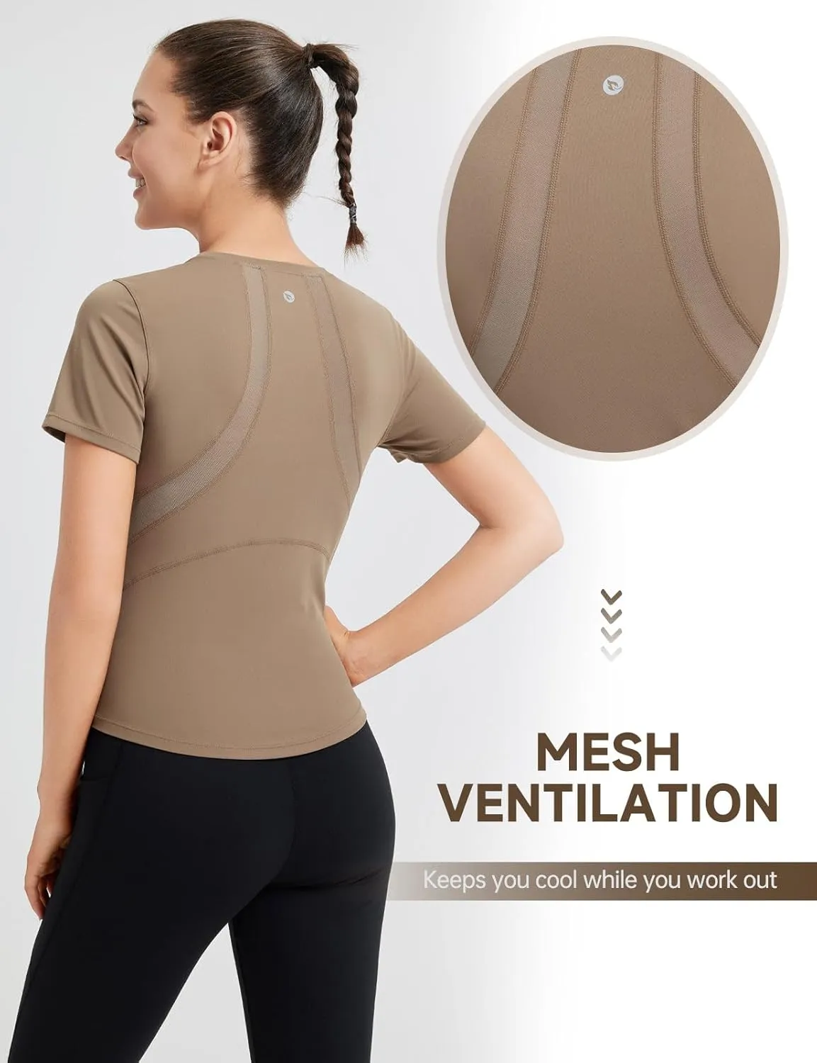baleaf Women's Short Sleeve Workout Tops Yoga Shirts Stretchy Lightweight Athletic T-Shirts Gym Running Sports Tee