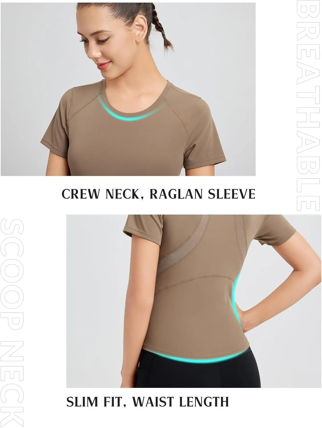 baleaf Women's Short Sleeve Workout Tops Yoga Shirts Stretchy Lightweight Athletic T-Shirts Gym Running Sports Tee