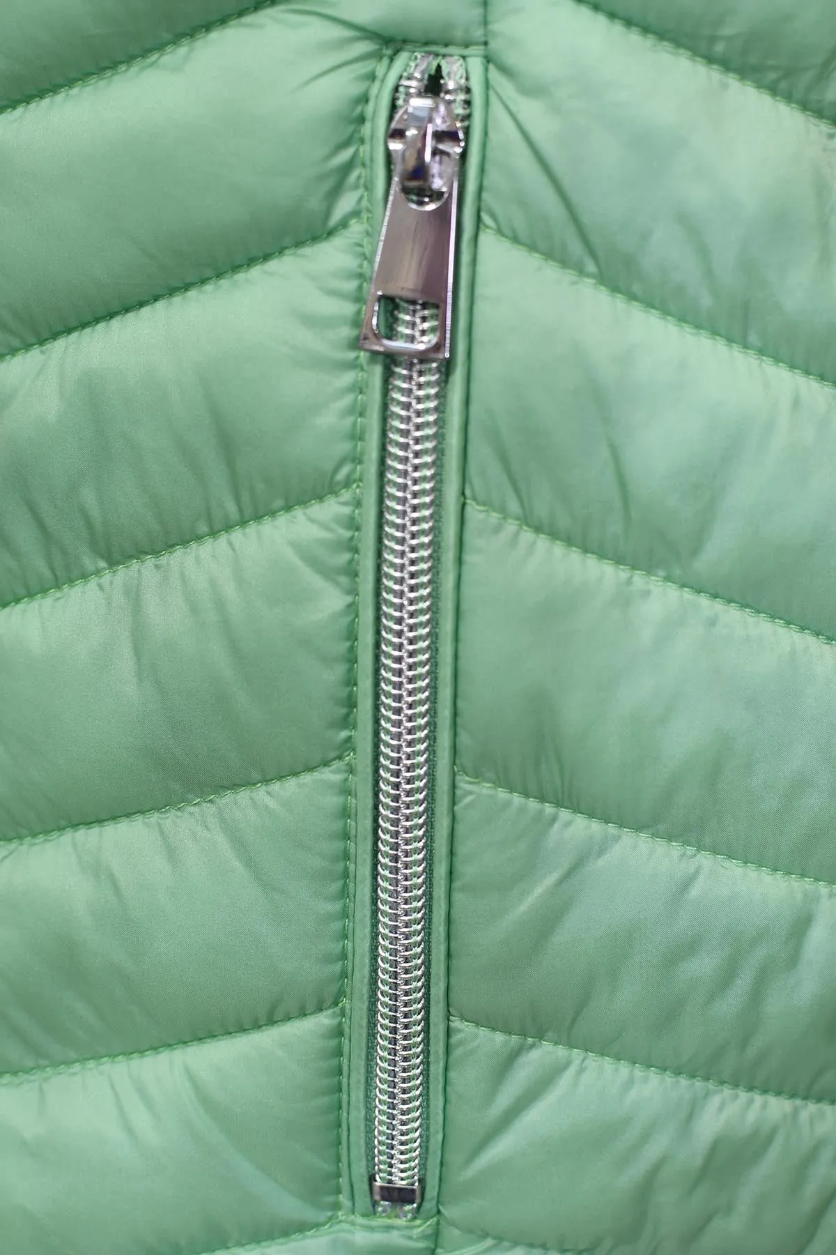 Barbara Lebek Lime Green Padded Gilet With Hood -70780052
