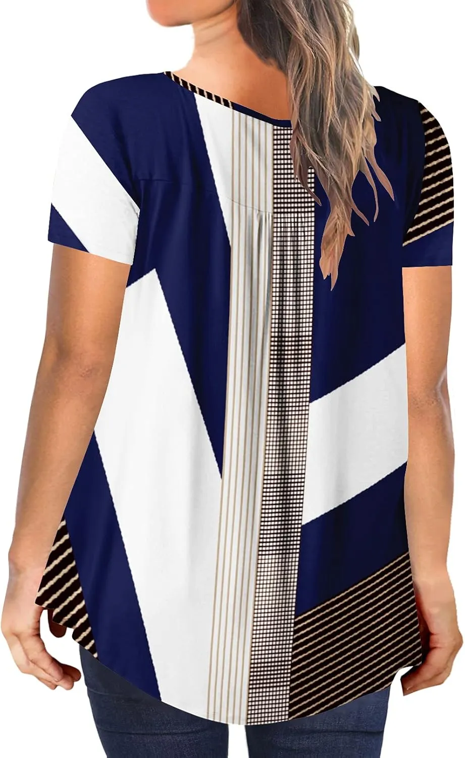 BeadChica Plus Size Tunic Tops For Leggings Casual Flowy Tshirts Ruched Blouses For Women