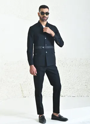 Black co-ord set with belt