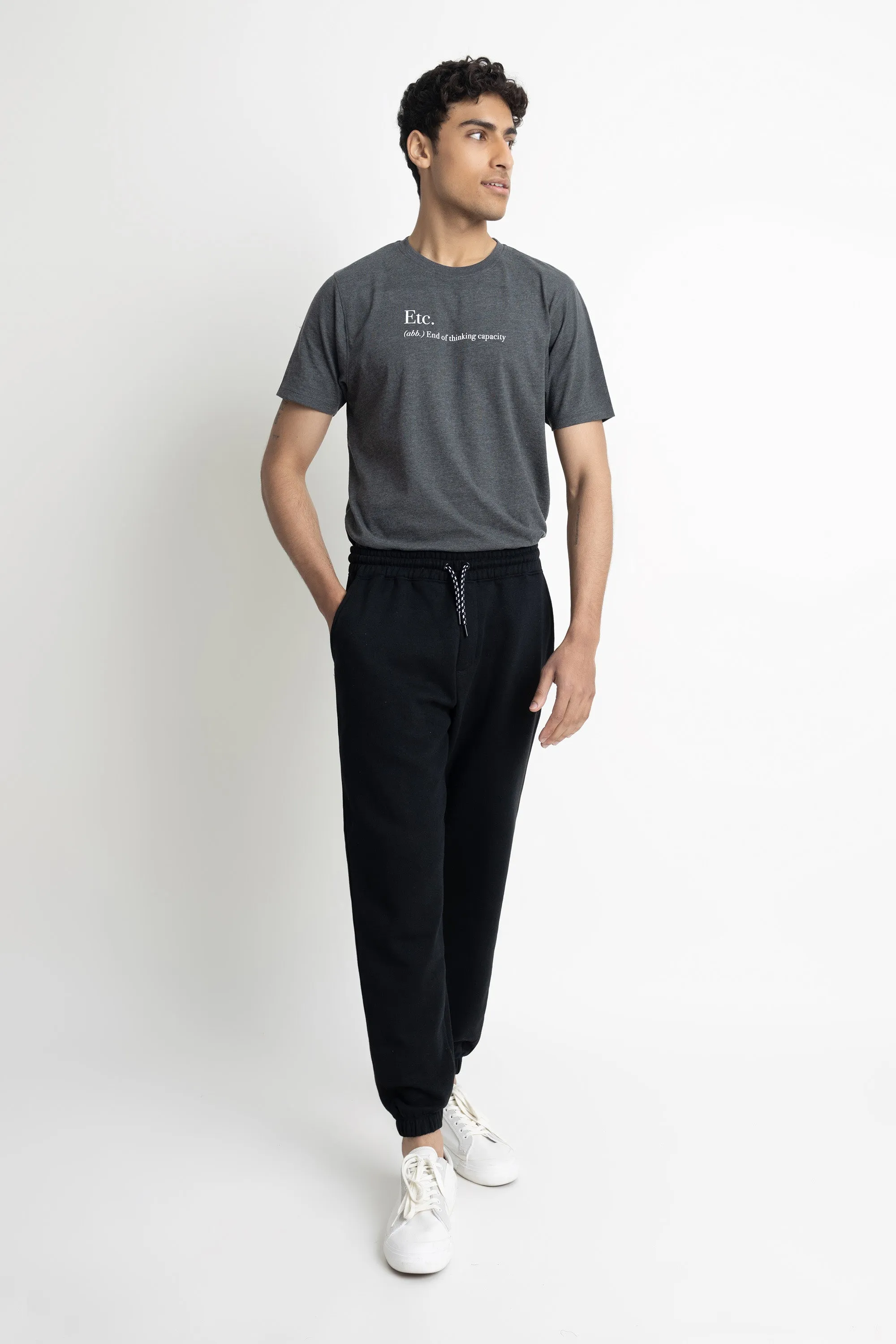 Black Pull Up Trousers