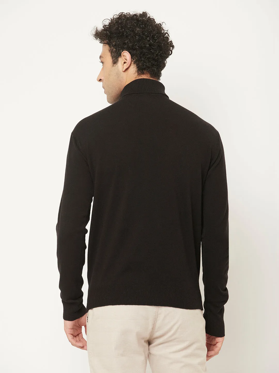 Black Sweater with High-Neck