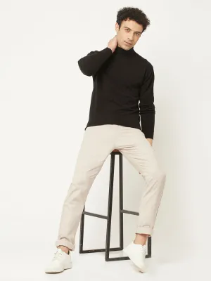 Black Sweater with High-Neck