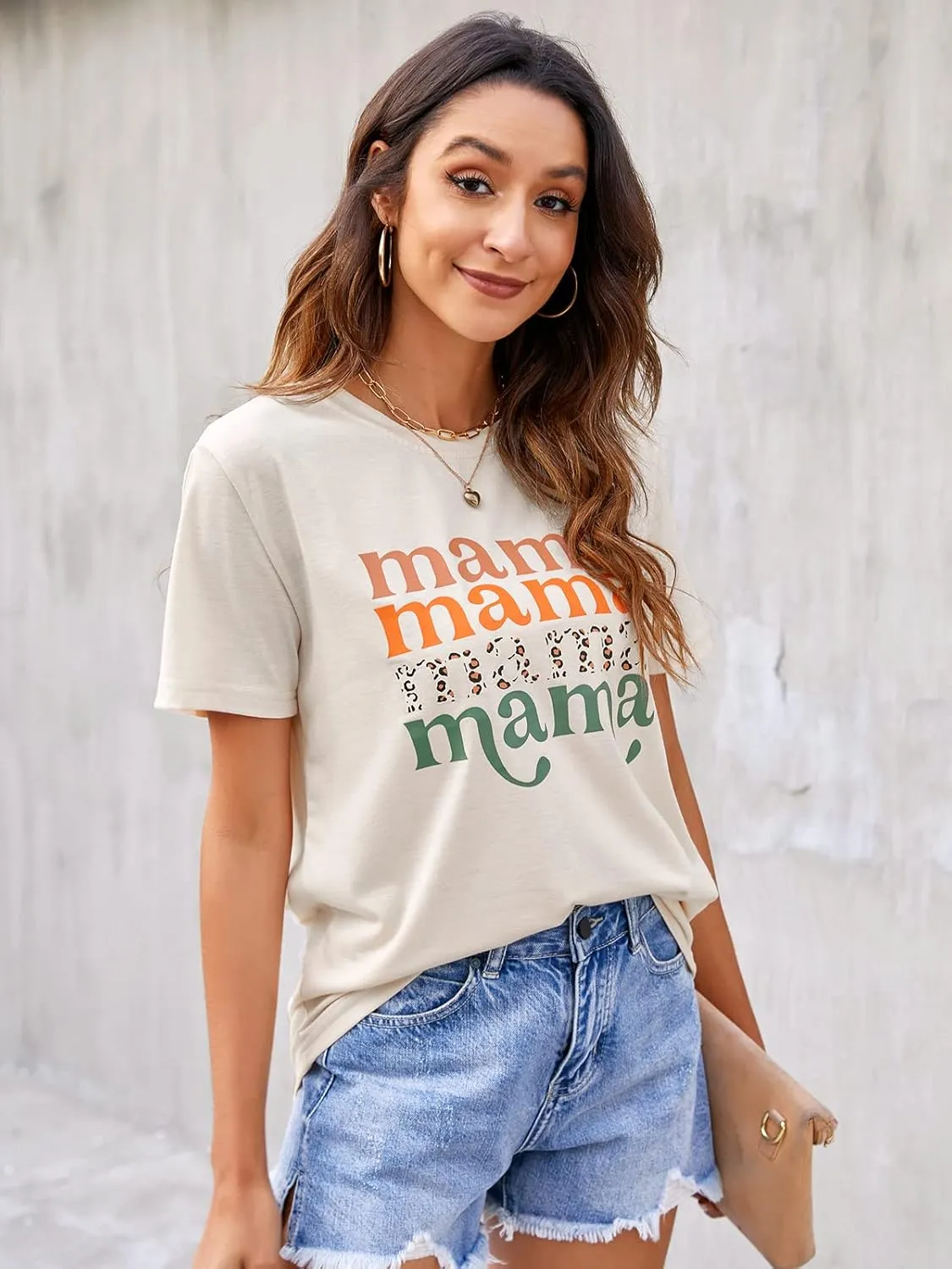 Blooming Jelly Womens Mama Shirt Fashion Graphic Tee Shirts Loose Fit Summer Tops Short Sleeve Blouses