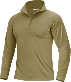 Boladeci Men's UPF 50  Sun Shirts 1/4 Zip Long Sleeve SPF UV Protection Lightweight Quick Dry Quarter Zip Golf Shirts