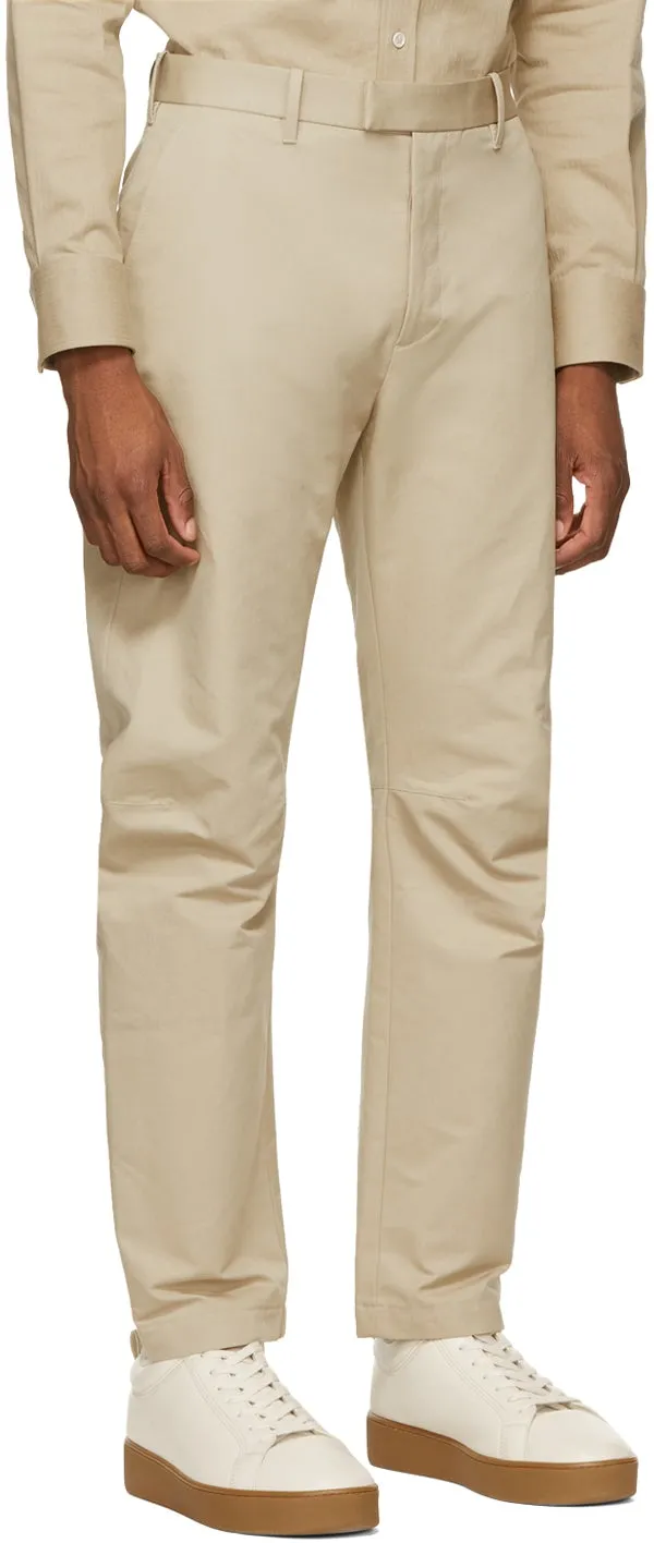 Bottega Veneta Beige Cotton Faille Trousers