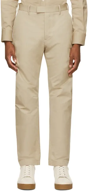 Bottega Veneta Beige Cotton Faille Trousers