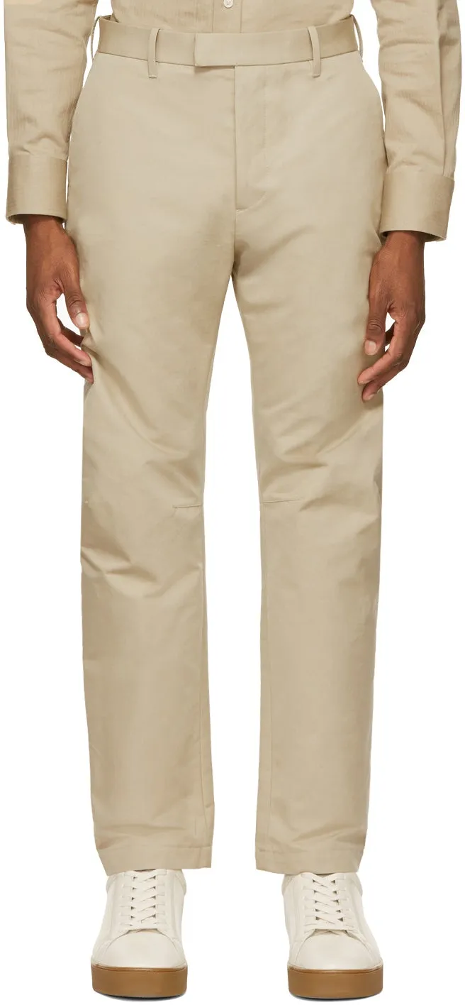 Bottega Veneta Beige Cotton Faille Trousers