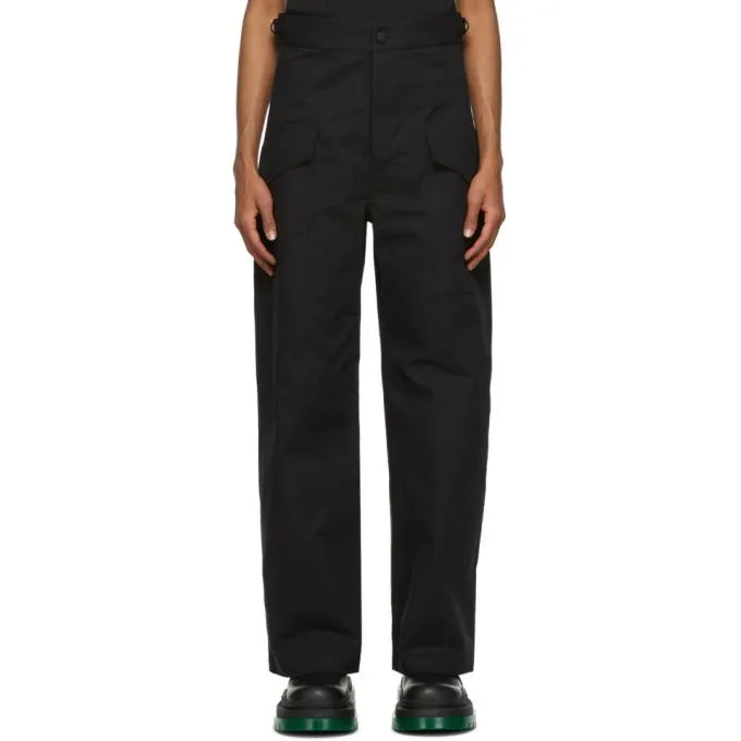 Bottega Veneta Black Canvas Trousers