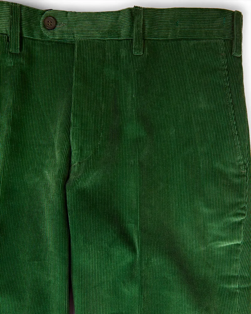 Bottle Green Cotton Corduroy Trousers