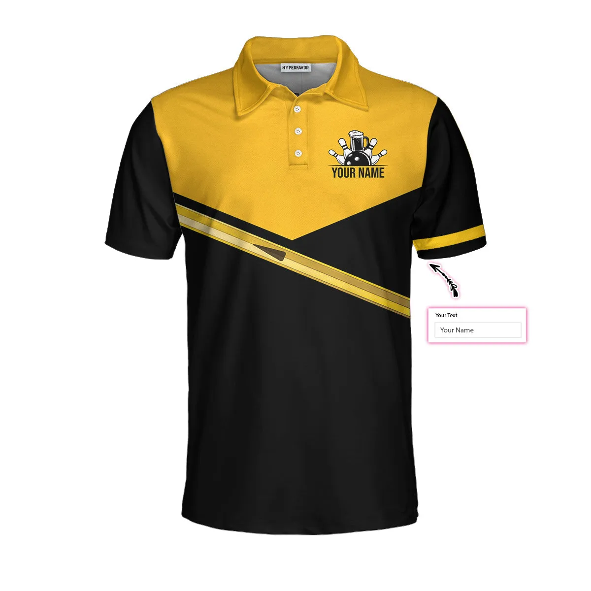 Bowling Custom Men Polo Shirt - Weekend Forecast Bowling With A High Chance Of Drink Custom Polo Shirt - Perfect Gift For Friend, Family, Bowling Lovers