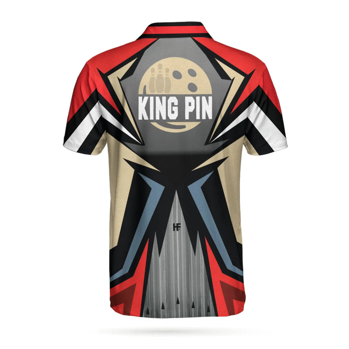 Bowling Men Polo Shirt - Bowling Red Kingpin Polo Shirt, Bowling Alley Polo Shirt - Perfect Gift For Friend, Family, Bowling Lovers