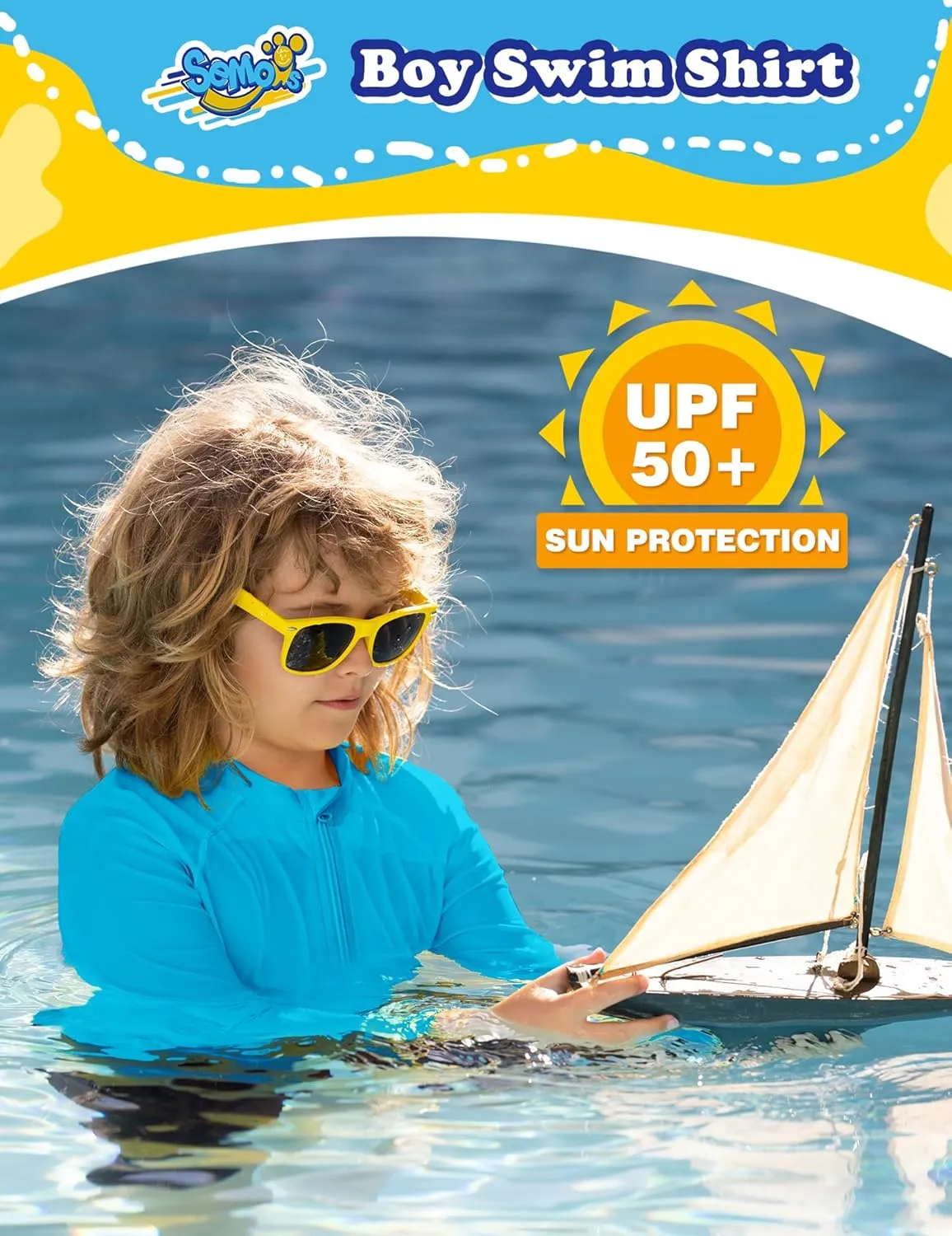 Boys UPF 50  Rash Guard Toddler Zipper Swim Shirts Long Sleeve Zip Up Sun Protection Rashguard Water Beach Shirts Quick Dry
