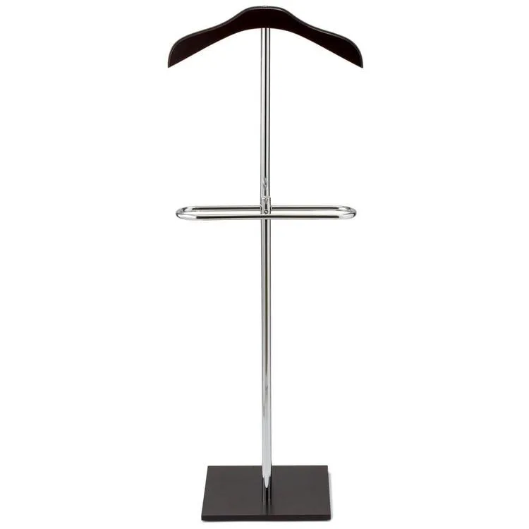 Brown Wood & Metal Suit Rack