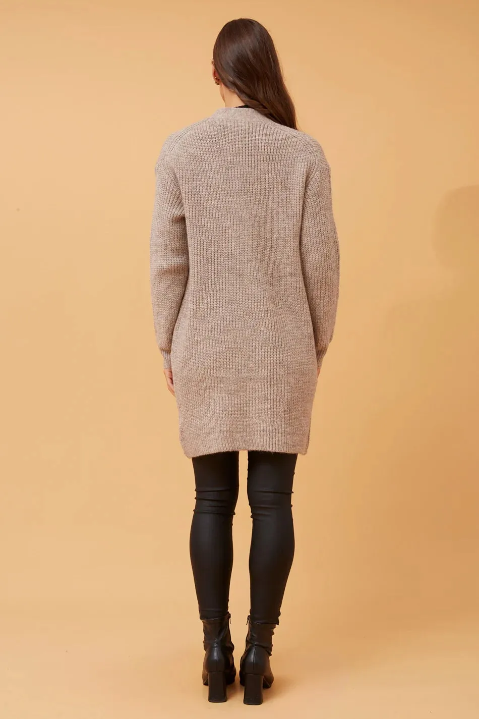 Caroline Morgan Solid Knit Cardigan