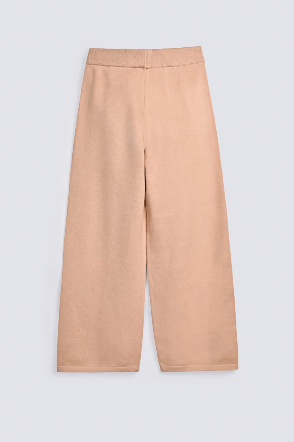 CASHMERE HAND-FEEL KNIT TROUSERS