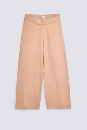 CASHMERE HAND-FEEL KNIT TROUSERS