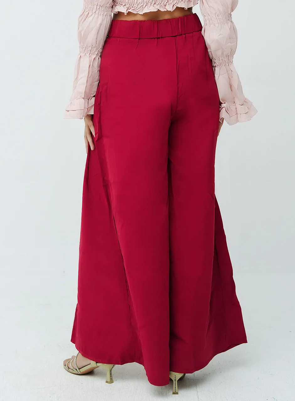 Casual Plazzo -Maroon
