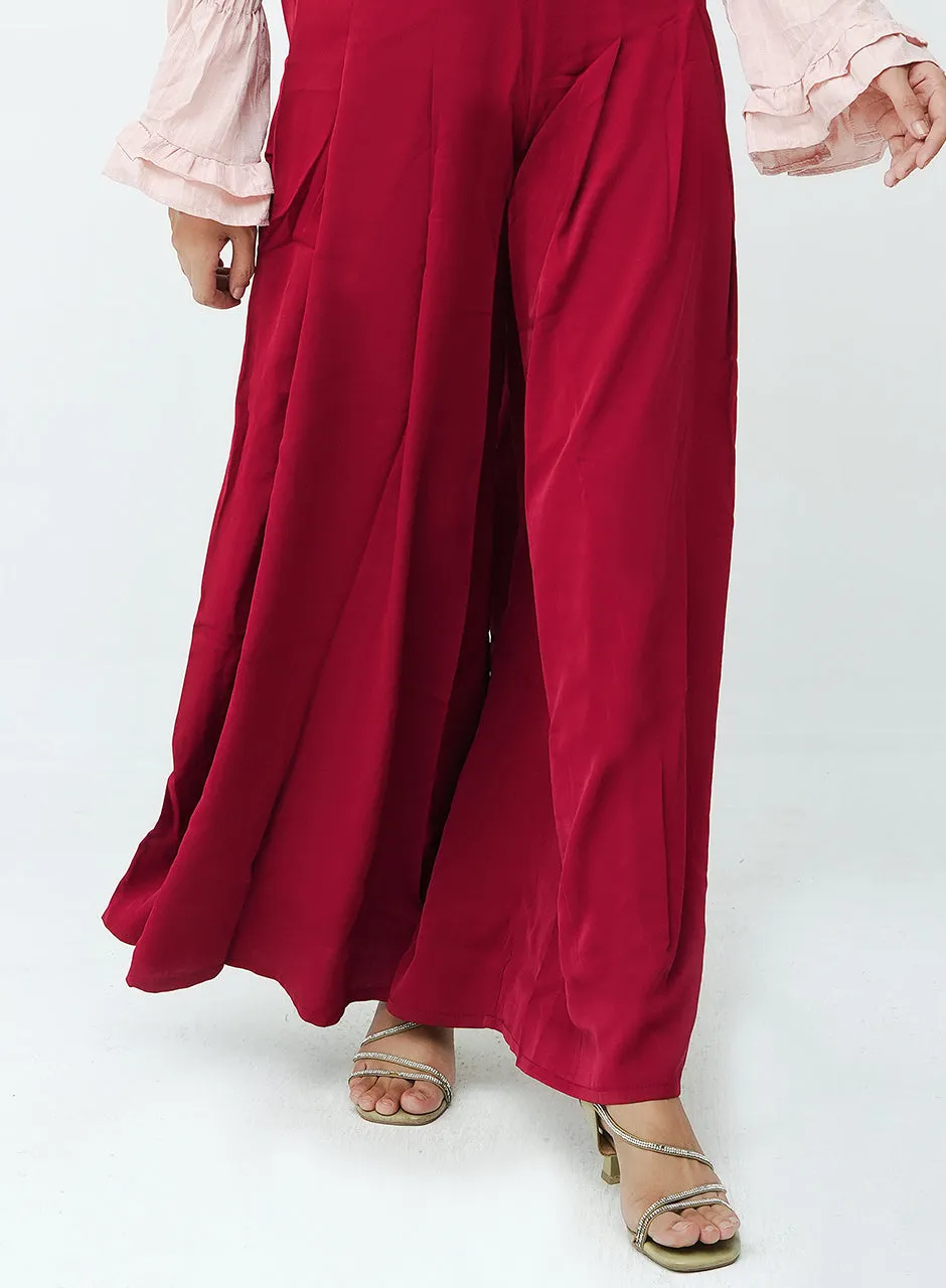 Casual Plazzo -Maroon
