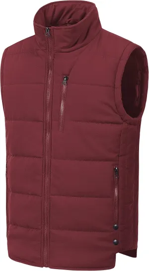 Chrisuno Men's Lightweight Winter Puffer Ski Vest Jacket Packable Outerwear