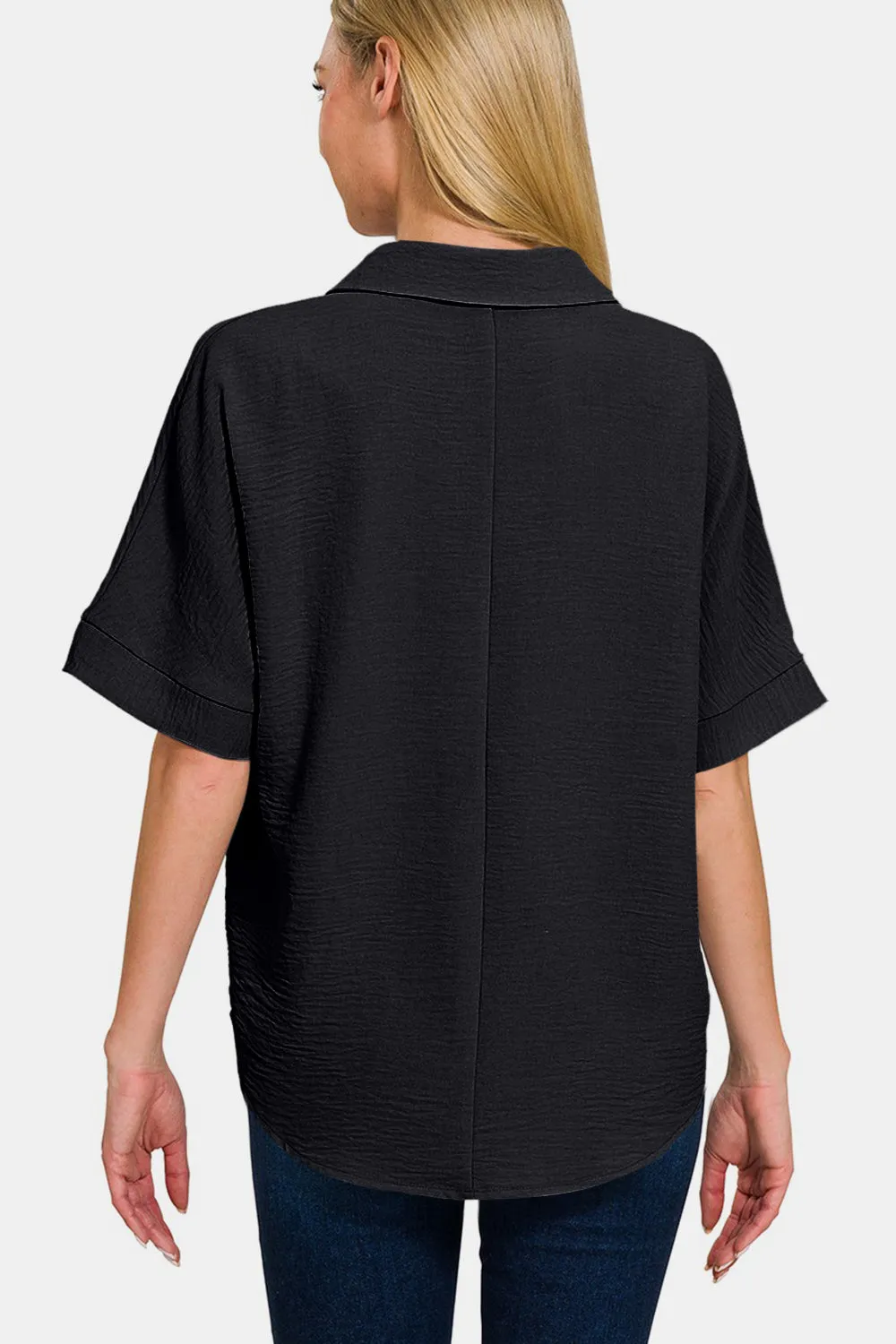 Classic Texture Collared Top