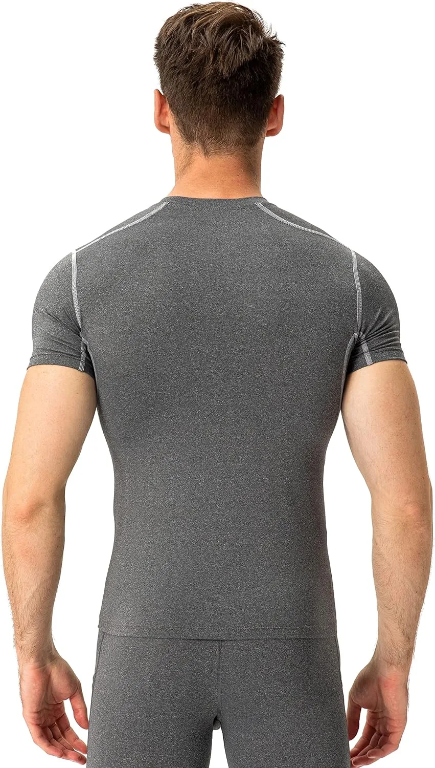 Compression Shirts Men Short Sleeve Athletic Workout Shirts Cool Dry Sports Baselayer Undershirts Gym Tops